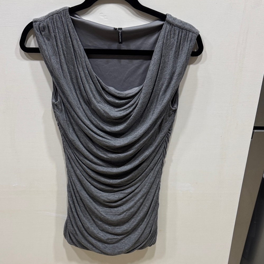 Maurices Charcoal Draped Women's Blouse